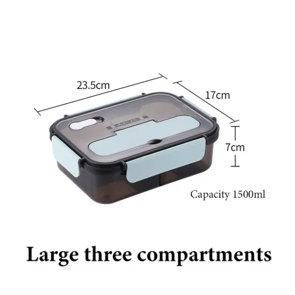 Transparent Lunch Box For Kids Food Storage Container With Lids Leak-Proof Microwave Food Warmer snacks bento box japanese style - Image 7