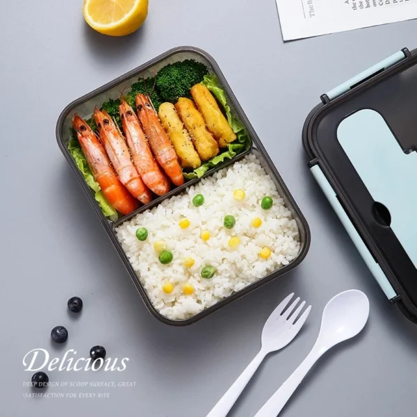 Transparent Lunch Box For Kids Food Storage Container With Lids Leak-Proof Microwave Food Warmer snacks bento box japanese style - Image 4