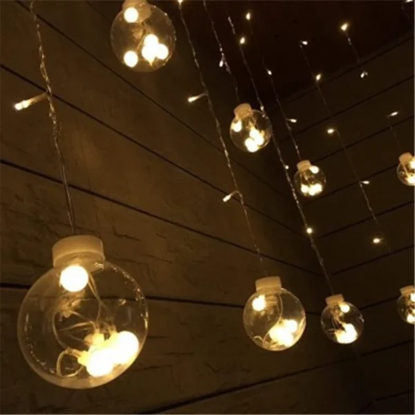 3M LED Christmas Dreamlike Wish Ball Wall Curtain Lamp Fairy Light Holiday Wedding Party Light Christmas Tree Decoration - Image 4