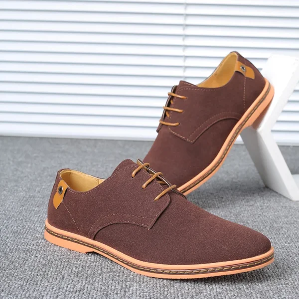 2022 Spring Suede Leather Men Shoes Oxford Casual Shoes Classic Sneakers Comfortable Footwear Dress Shoes Large Size Flats - Image 3