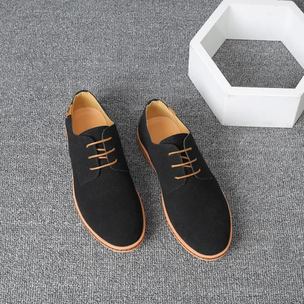 2022 Spring Suede Leather Men Shoes Oxford Casual Shoes Classic Sneakers Comfortable Footwear Dress Shoes Large Size Flats - Image 5