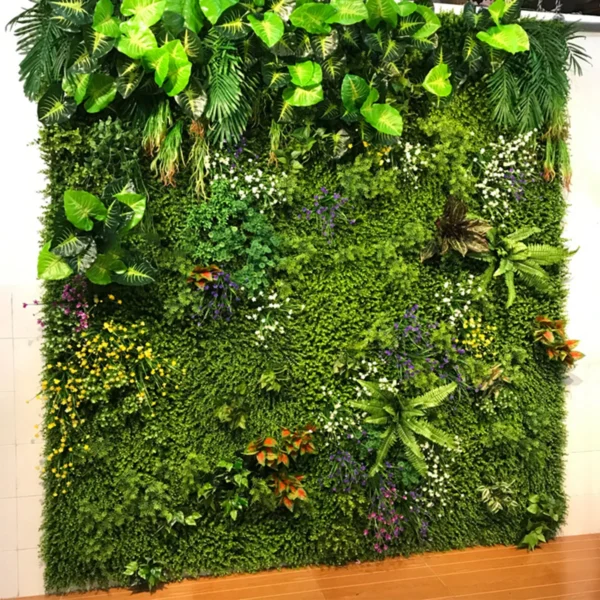 Artificial Plant Wall Reusable Panel Plastic Garden Grass Flower Wall Fake Green Plant Hanging Fencing Decor UV Protection - Image 6