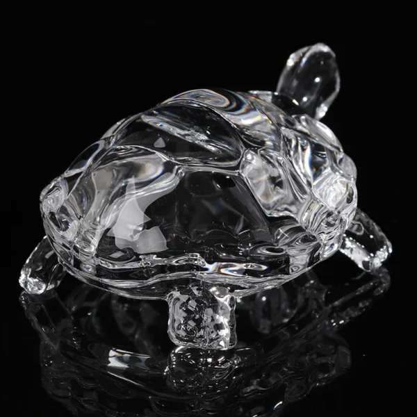 Miniature Tortoise Statue Chinese Lucky Feng Shui Ornament for Home Office Desk Decoration Crystal Turtle Figurine Home Decor - Image 3