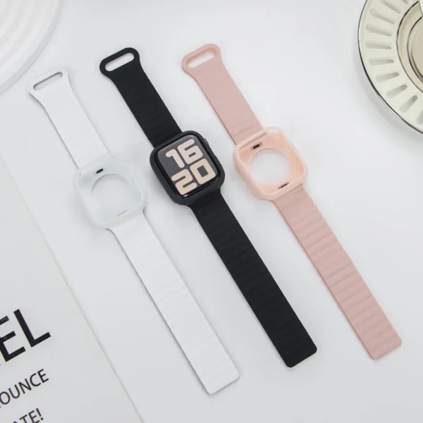 Korean Cute Silicone Strap + Case For  Watch Band 44mm 45mm 49mm 42mm 40/38mm 41MM Women Bracelet For iWatch 9 7 8 6 5 4 SE - Image 6