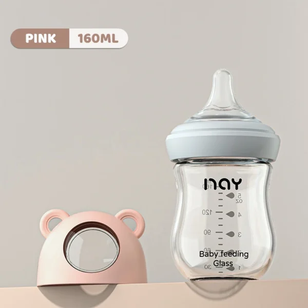 0-3 Month Glass Bottle Newborn Glass Feeding Bottle Wide Caliber Anti-flatulence Nursing Anti-Choke Baby Bottle Infant BPA Free - Image 10