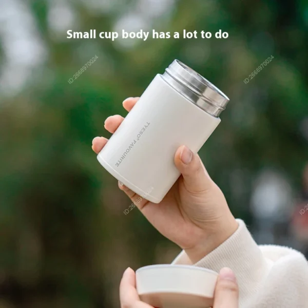 Tyeso 200/260ML Portable Insulation Cup White Fungus Stainless Steel Thermal Water Bottle Mini Pocket Insulated Lunch Box Gift - Image 3