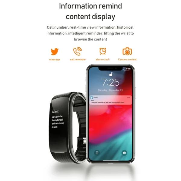 Fitness Bracelet Blood Pressure Measurement Pedometer Smart Band Heart Rate Monitor Waterproof Health Tracker Watch A - Image 4