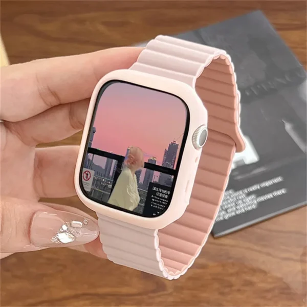 Korean Cute Silicone Strap + Case For  Watch Band 44mm 45mm 49mm 42mm 40/38mm 41MM Women Bracelet For iWatch 9 7 8 6 5 4 SE - Image 8