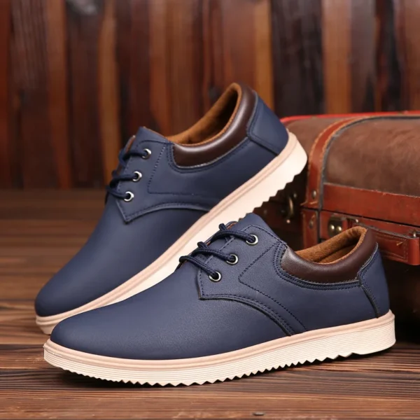 Men's Casual Shoes 2023 Summer Brand Comfortable Flat Shoes for Men Trendy Sneaker Men Lace Up Oxfords Shoes Male Leather Shoes - Image 7