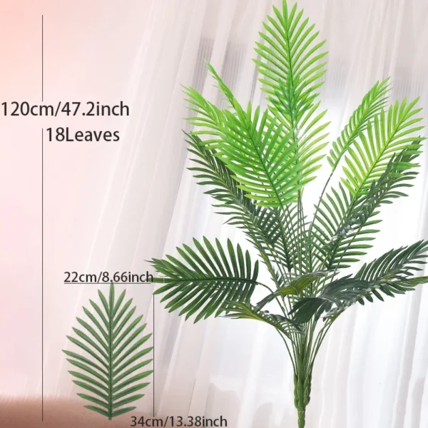 150cm Tropical Plants Large Artificial Palm Tree Fake Monstera Plastic Leaf Tall Branch For Home Garden Decor Decorative Flower - Image 8