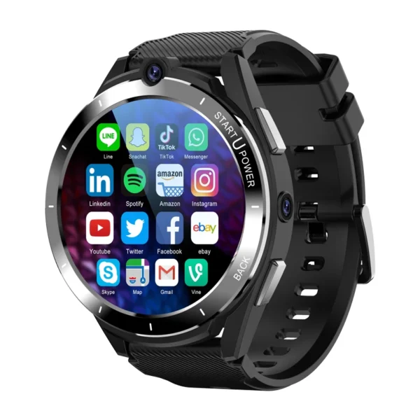 1800mAh 8 million pixels dual camera 1.6 inch 400*400 HD round screen SIM 4G full Netcom call 6+128GB Android phone smart watch