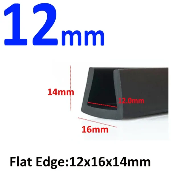 1/2/3/4/5 Meters Black Rubber Edge Strip U Section Anti Oil Seal Edge Shield Encloser - Image 16