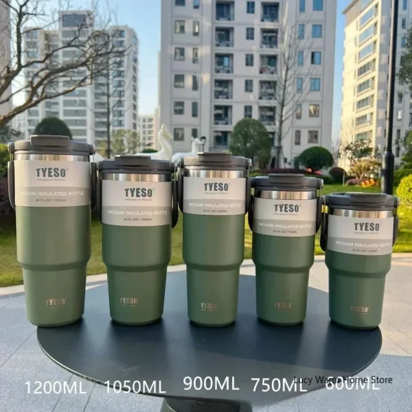 Tyeso Coffee Cup Thermos Bottle Stainless Steel Double-layer Insulation Cold And Hot Travel Mug Vacuum Flask Car Water Bottle - Image 12