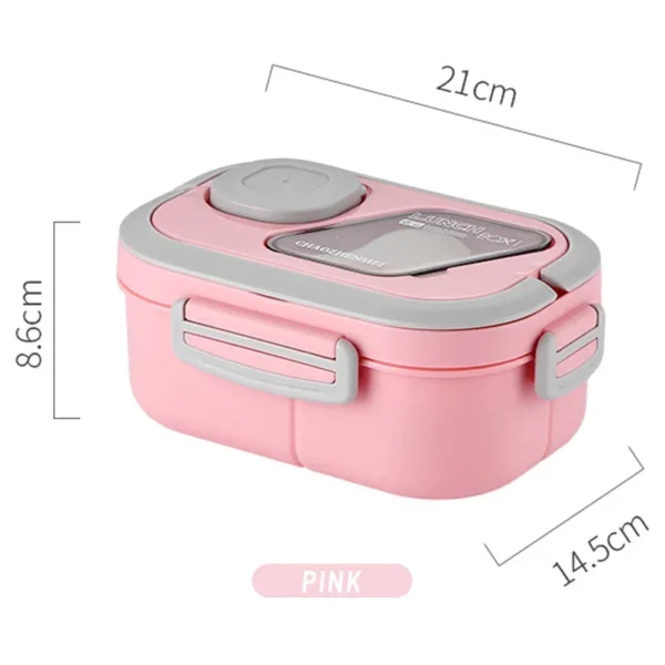 Portable Lunch Box Compartment Wheat Straw Bento Carrying Handle Box Reusable Tableware Containers Meal Snack Food Containers 라면 - Image 10