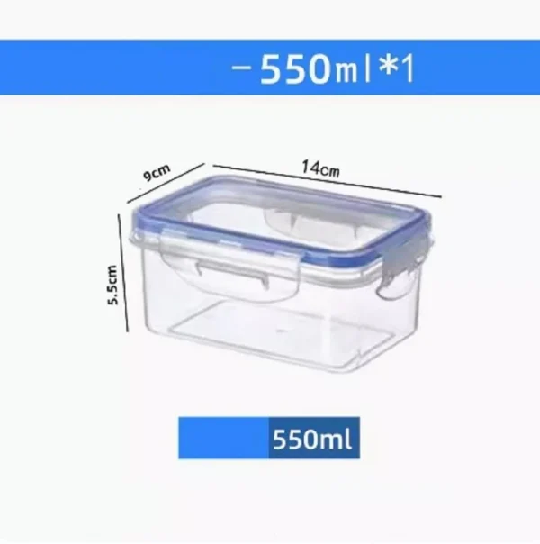 Sealed Rectangular Refrigerator Storage Box with Lid Plastic Crisper Microwave-heated Lunch Box with Lid - Image 3