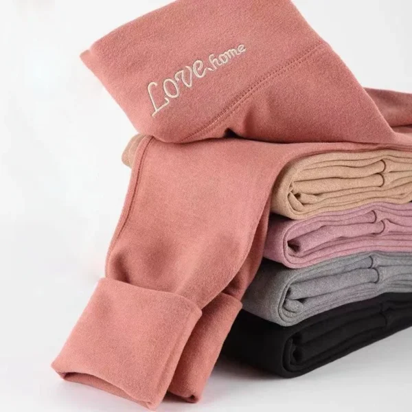 Autumn Winter Women Underwear Thermal Pants Cashmere High Waist Trousers For Women Casual Cashmere Pajama Pants - Image 3