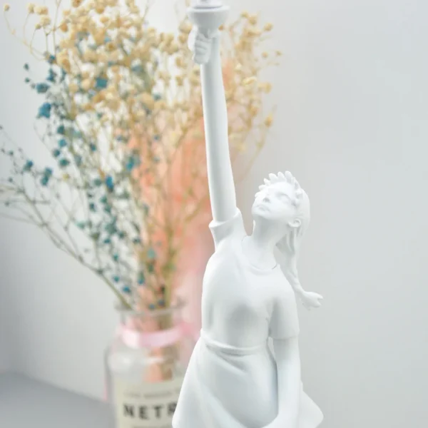 New Balloon Girl Resin Sculptures Figurines Banksy Flying Balloon Girl Statue Home Decoration Luxury Living Room Desk Decor Gift - Image 5