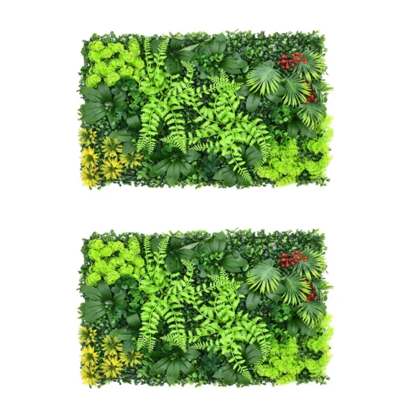 Artificial Plant Wall Reusable Panel Plastic Garden Grass Flower Wall Fake Green Plant Hanging Fencing Decor UV Protection - Image 7