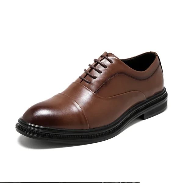 Brand Men Genuine Leather Shoes Black Wedding Bride For Formal Party Dress OEM Italian Men Shoes Casual Soft Casual Shoes - Image 8