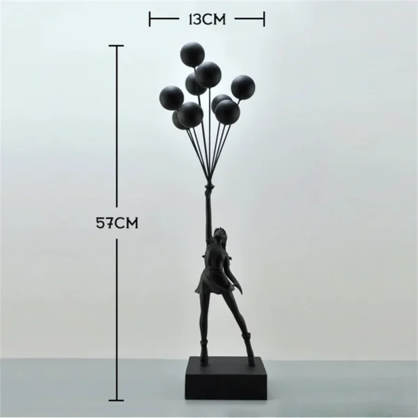 Banksy Style Sculpture Nordic Modern Flying Balloon Girl Art Figurine Home Decor Balloon Girls Resin Statue Room Decoration - Image 7