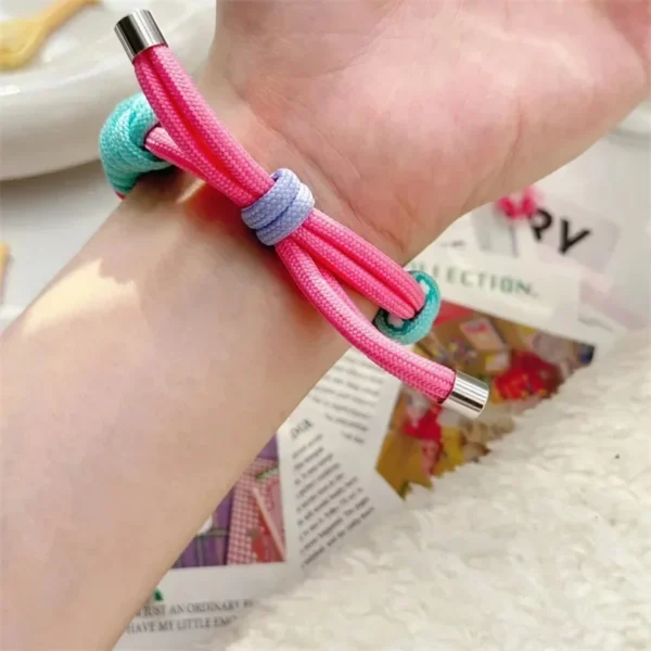 Korea Case+Strap 49mm For  Watch 45mm 40mm 41mm 38 40 44mm Correa Women Watchband For iwatch 8 SE 7 6 5 Umbrella Rope Band - Image 3