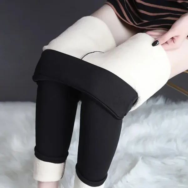 Yoga Pants Women Winter Leggings High Waist Thick Wool Pants Keep Warm Velvet Thick Thermal Pants Fleece Leggings Windproof Gym - Image 5