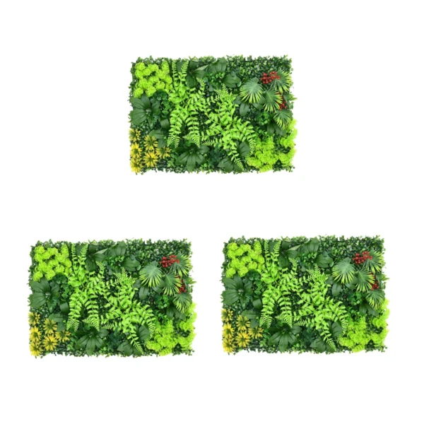 Artificial Plant Wall Reusable Panel Plastic Garden Grass Flower Wall Fake Green Plant Hanging Fencing Decor UV Protection - Image 9