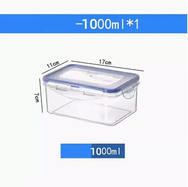 Sealed Rectangular Refrigerator Storage Box with Lid Plastic Crisper Microwave-heated Lunch Box with Lid - Image 6