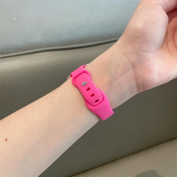 Sexy Hot Pink Slim Silicone Strap + Case For  Watch Band 49 8 SE 41 45mm Rubber Loop For iWatch 38/42 40/44mm 7 6 5 4 3 2 - Image 6