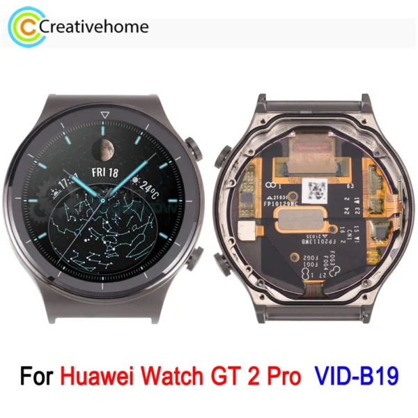 1.39'' Sapphire AMOLED Screen For Huawei Watch GT 2 Pro VID-B19 Smartwatch Display Touch Screen With Frame Replacement Part