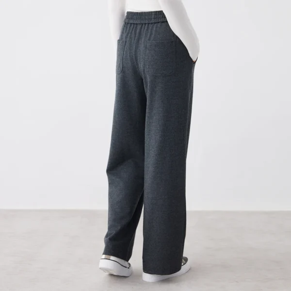 K2572L High quality women's clothing luxury brand casual pants 100% wool pants - Image 4