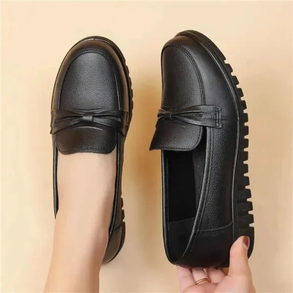 New Spring Women Shoes Low Top Round Head Loafers Waterproof Soft Leather Shoes Solid Color Versatile Casual Shoes Zapatos Mujer - Image 7