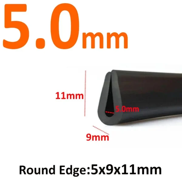 1/2/3/4/5 Meters Black Rubber Edge Strip U Section Anti Oil Seal Edge Shield Encloser - Image 13