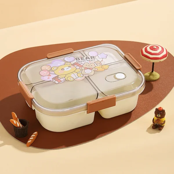 Student Lunch Box, Children's Cartoon Pattern Lunchbox Kids School, Outdoor Bento Box, Instagram Style, Can be Microwave Heated - Image 8