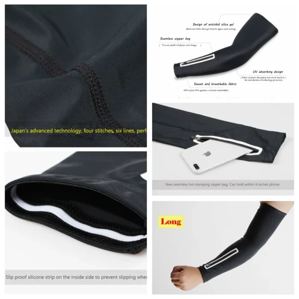 Universal Sport Pocket Arm Warmer Phone Armband Bag Hiking Fishing Running Cycling Phone Wrist Bag Arm Sleeve for Phone - Image 4