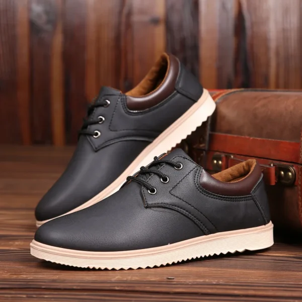 Men's Casual Shoes 2023 Summer Brand Comfortable Flat Shoes for Men Trendy Sneaker Men Lace Up Oxfords Shoes Male Leather Shoes - Image 8