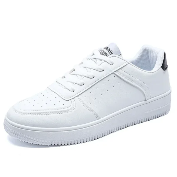 White Casual Shoes Lightweight Sneakers Breathable Tenis Sports Shoes Zapatillas Hombre Leather Men Skateboarding Shoes Flat - Image 6