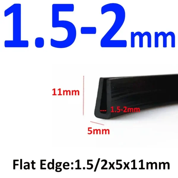 1/2/3/4/5 Meters Black Rubber Edge Strip U Section Anti Oil Seal Edge Shield Encloser - Image 12