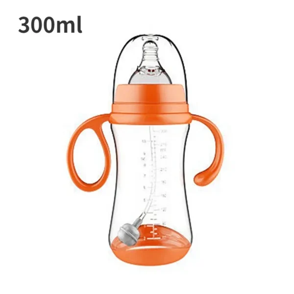 Baby Silicone Feeding Bottles Infant Drop-proof Milk Bottle with Straw Child Anti-hot Handle Drinking Bottle Baby Milk Feeding - Image 9