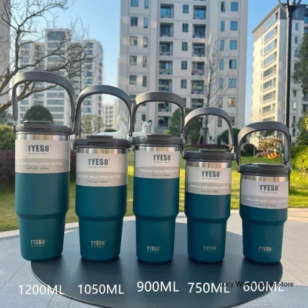 Tyeso Coffee Cup Thermos Bottle Stainless Steel Double-layer Insulation Cold And Hot Travel Mug Vacuum Flask Car Water Bottle - Image 10