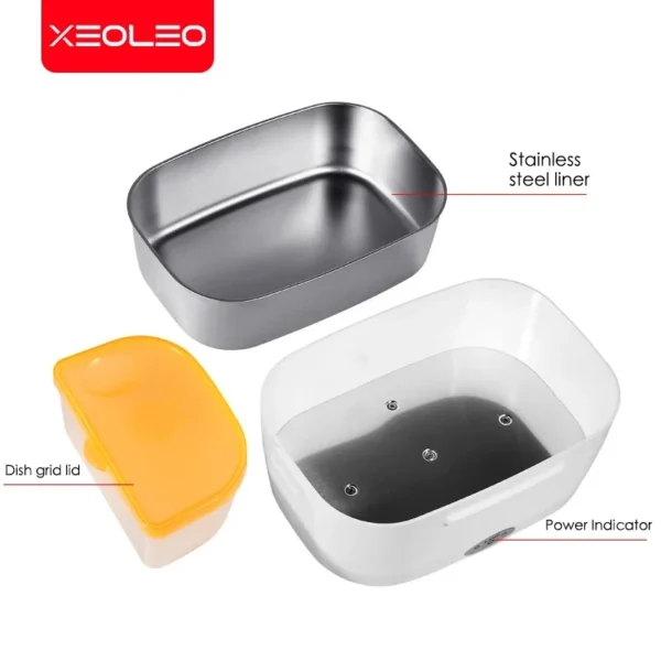 XEOLEO Portable electric lunch box 12v Mini bento is convenient to carry Thermal lunch box Packed lunch - Image 3