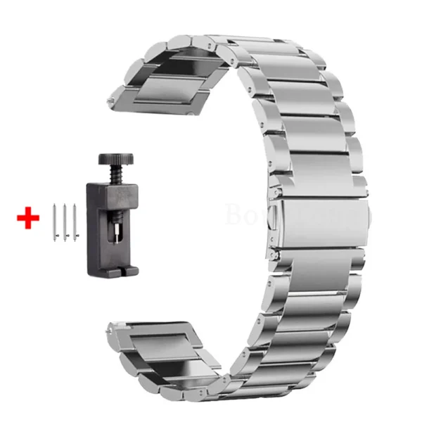 24MM Metal Watch Straps for TicWatch Pro 5 Smartwatch Stainless Steel Band for TicWatch Pro5 Metal Correa Wristband Belt - Image 8