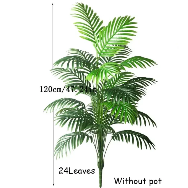 150cm Tropical Plants Large Artificial Palm Tree Fake Monstera Plastic Leaf Tall Branch For Home Garden Decor Decorative Flower - Image 6