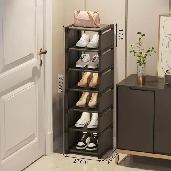 Multiple Layers Shoe Organizer Shoe Rack Organizer Space Saving Rack For Wall Corner Stackable Shelf Adjustable Saving Cabinet - Image 6