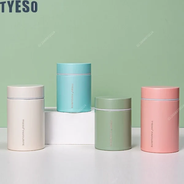 Tyeso 200/260ML Portable Insulation Cup White Fungus Stainless Steel Thermal Water Bottle Mini Pocket Insulated Lunch Box Gift