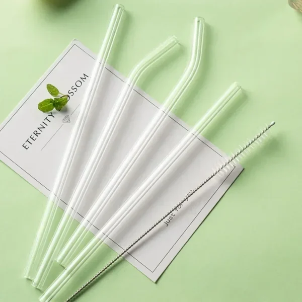 1Pc 200*8mm Clear Glass Straws For Smoothies Cocktails Drinking Straws Healthy Reusable Eco Friendly Drinkware Accessory - Image 5