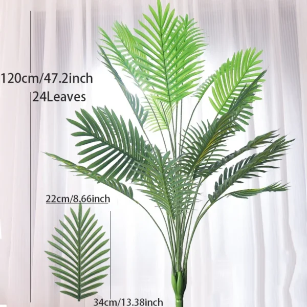 150cm Tropical Plants Large Artificial Palm Tree Fake Monstera Plastic Leaf Tall Branch For Home Garden Decor Decorative Flower - Image 7