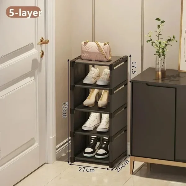 Multiple Layers Shoe Organizer Shoe Rack Organizer Space Saving Rack For Wall Corner Stackable Shelf Adjustable Saving Cabinet - Image 7