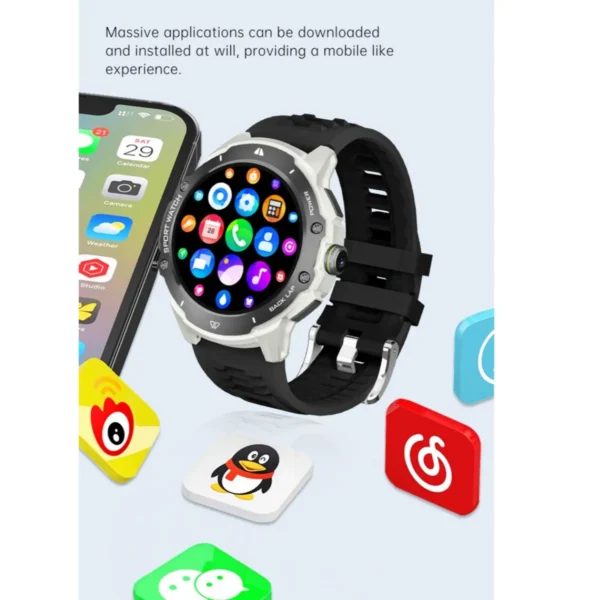 NEW 128GB Smart Watch 4G Network SIM Card 1.43''AMOLED 200W Camera with GPS Wifi Google Play Dynamic Dial Android Smartwatch Men - Image 3