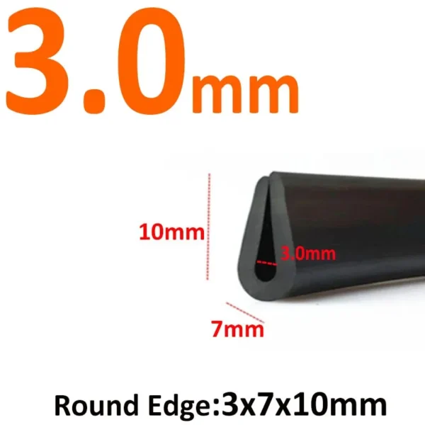 1/2/3/4/5 Meters Black Rubber Edge Strip U Section Anti Oil Seal Edge Shield Encloser - Image 17